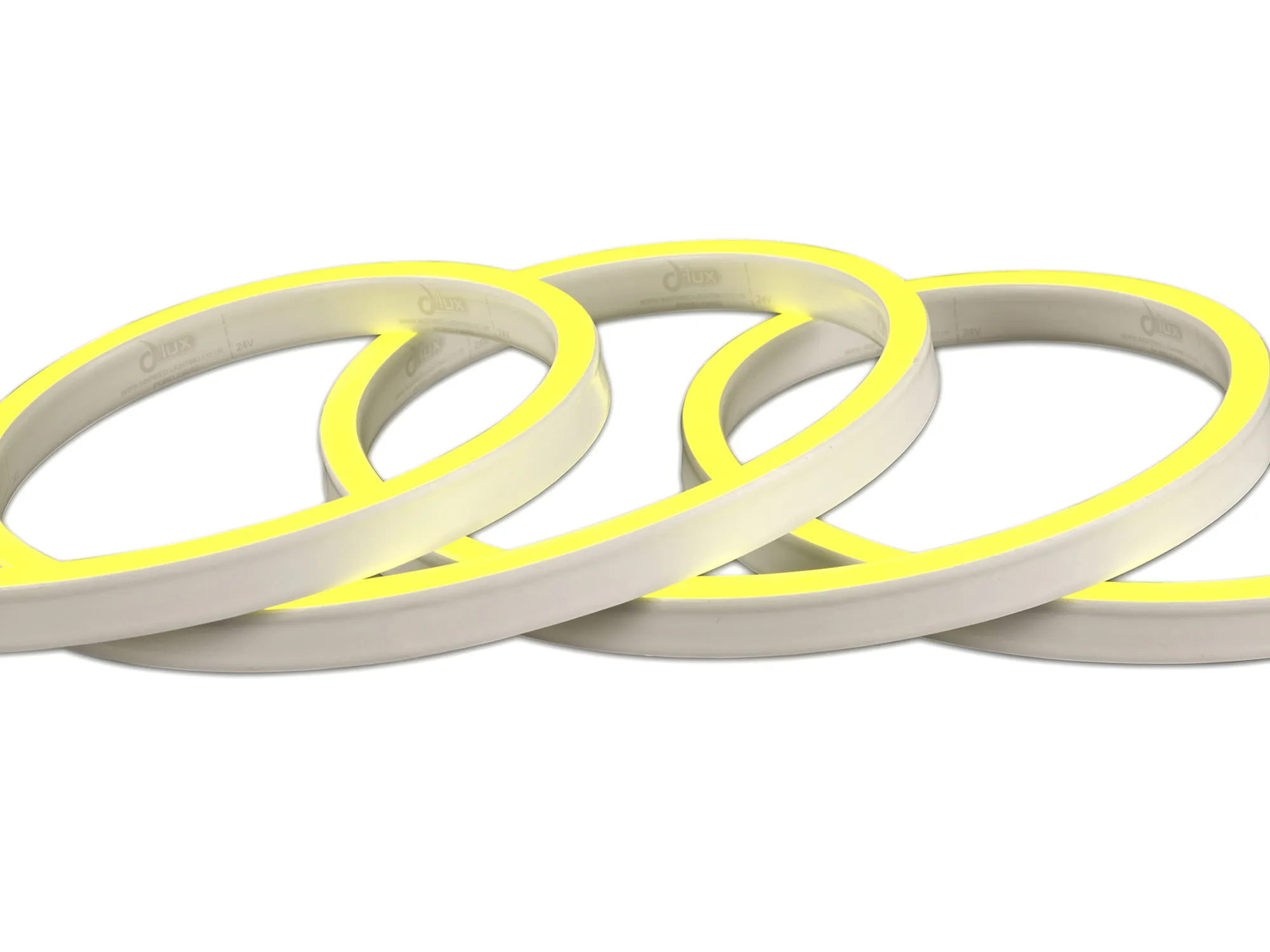 DX750029  Nexi 60SF, 1m Lemon Yellow Sideview Neon Strip 60LED/m 12W/m IP68 24V